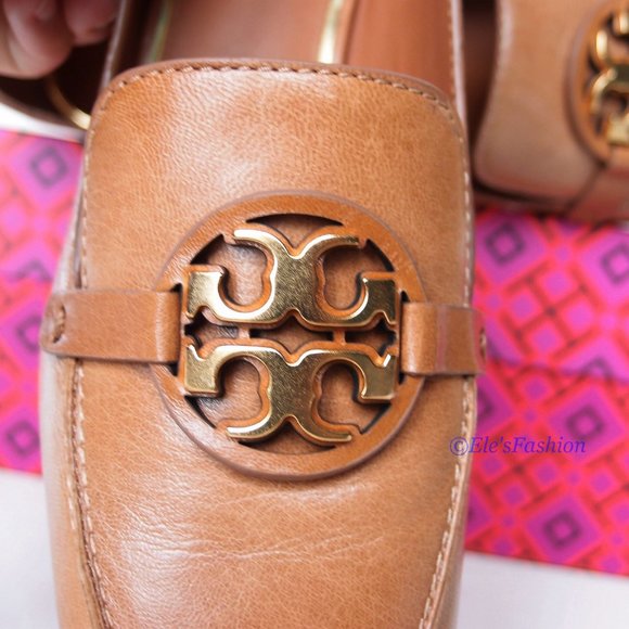 NIB Tory Burch Metal Miller 15mm Leather Loafer TAN US 7 7.5 8 8.5 9 AUTHENTIC - Picture 10 of 16